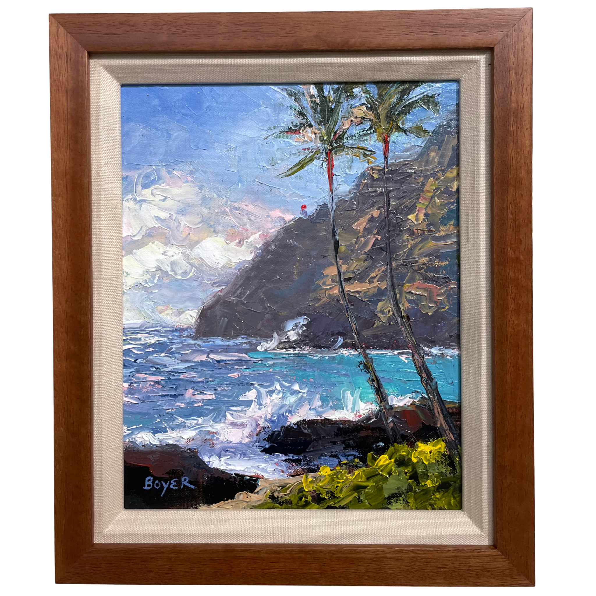 Lynne Boyer Makapuʻu Moment – Original Oil Painting by Lynne Boyer | Magnolia Hawaii