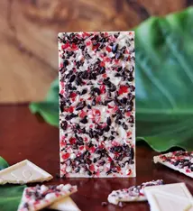 Manoa Chocolate White Chocolate Peppermint Chocolate Bar