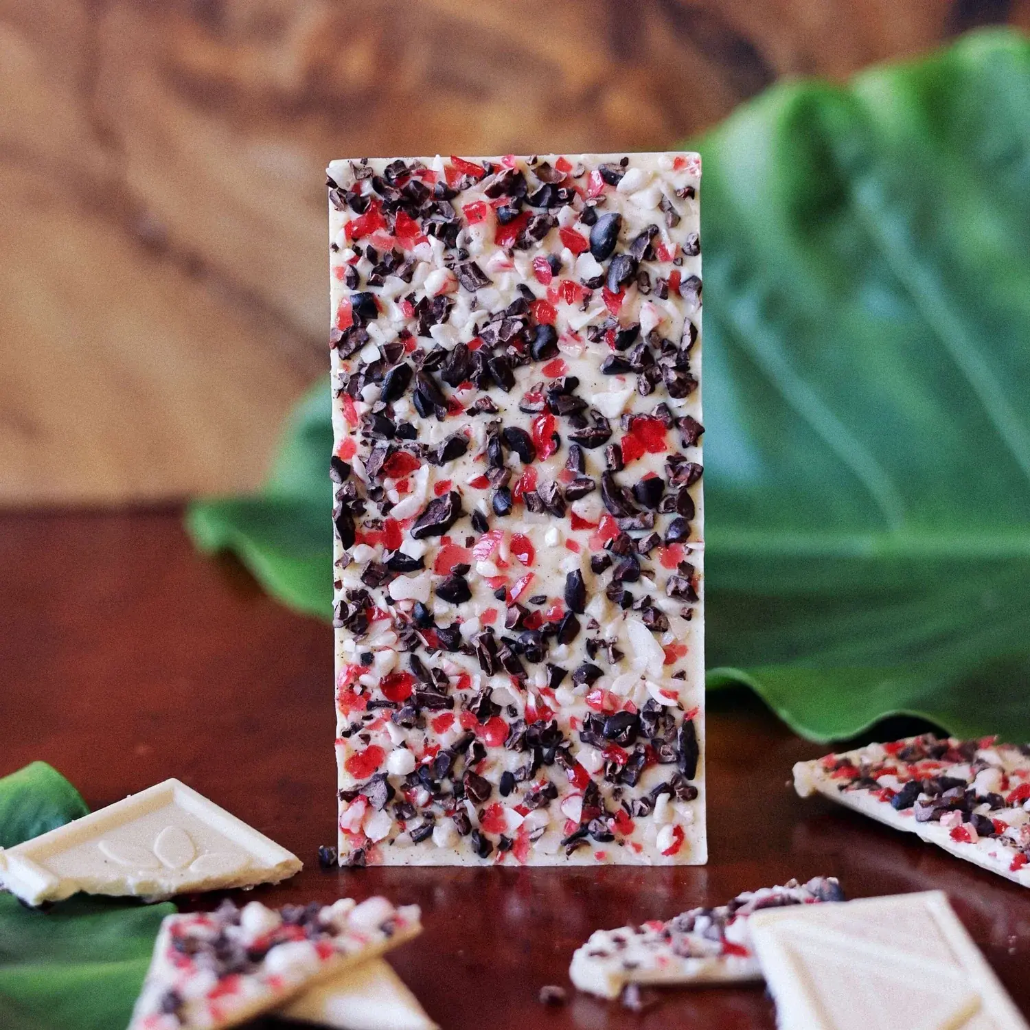 Manoa Chocolate White Chocolate Peppermint Chocolate Bar