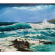 Ed Furuike Winter Squall, Haleʻiwa Beach – Original Oil by Ed Furuike (36×24)