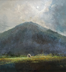 Ed Furuike Malama O Ka Aina, 30X24 Framed Original Palette Knife Oil Painting