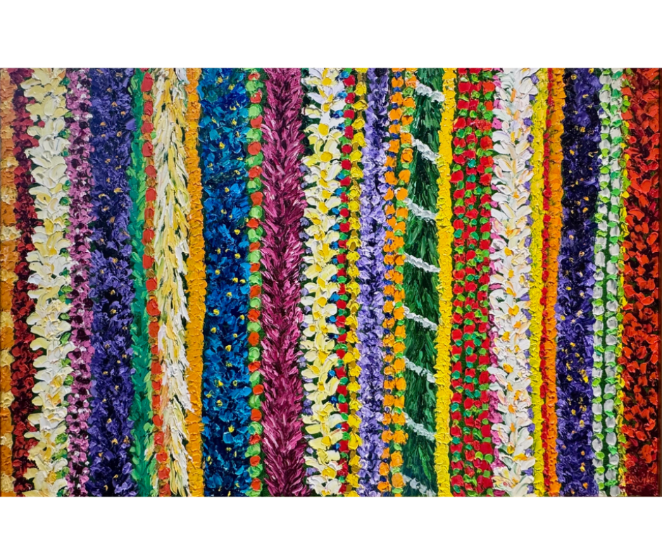 Ed Furuike Aloha Pumehana – 24x36 Framed Original Oil Painting by Ed Furuike