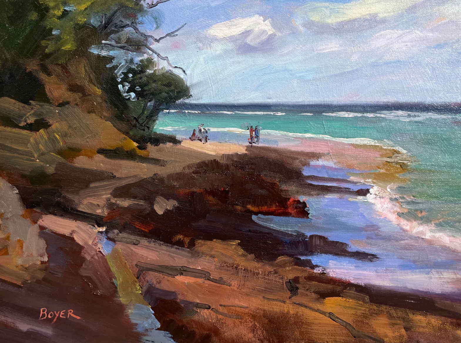 Lynne Boyer Just Around the Corner – Original Oil Painting by Lynne Boyer | Magnolia Hawaii
