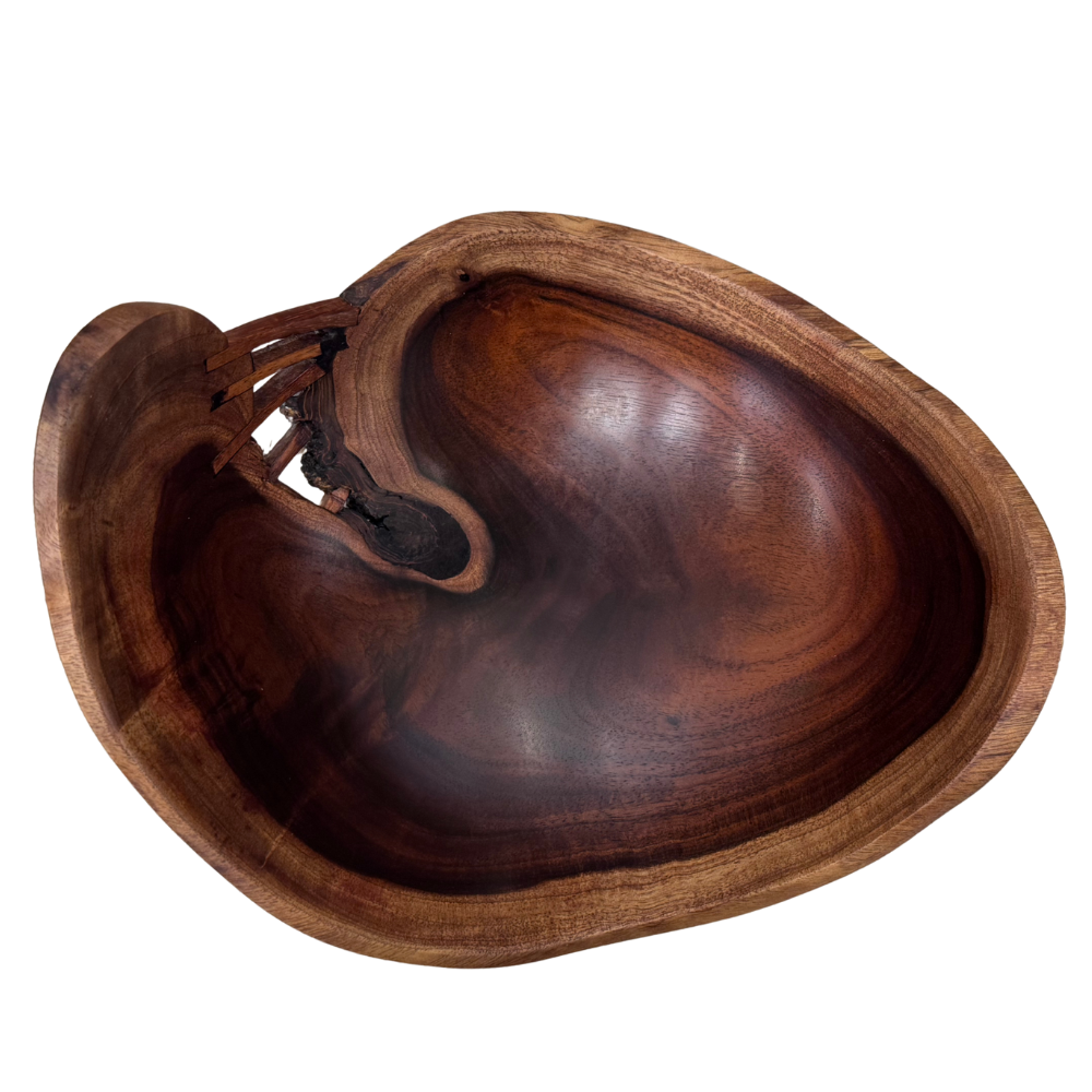 Aaron Hammer Milo Bowl with Koa Stitches – Hand Turned by Aaron Hammer (8″)