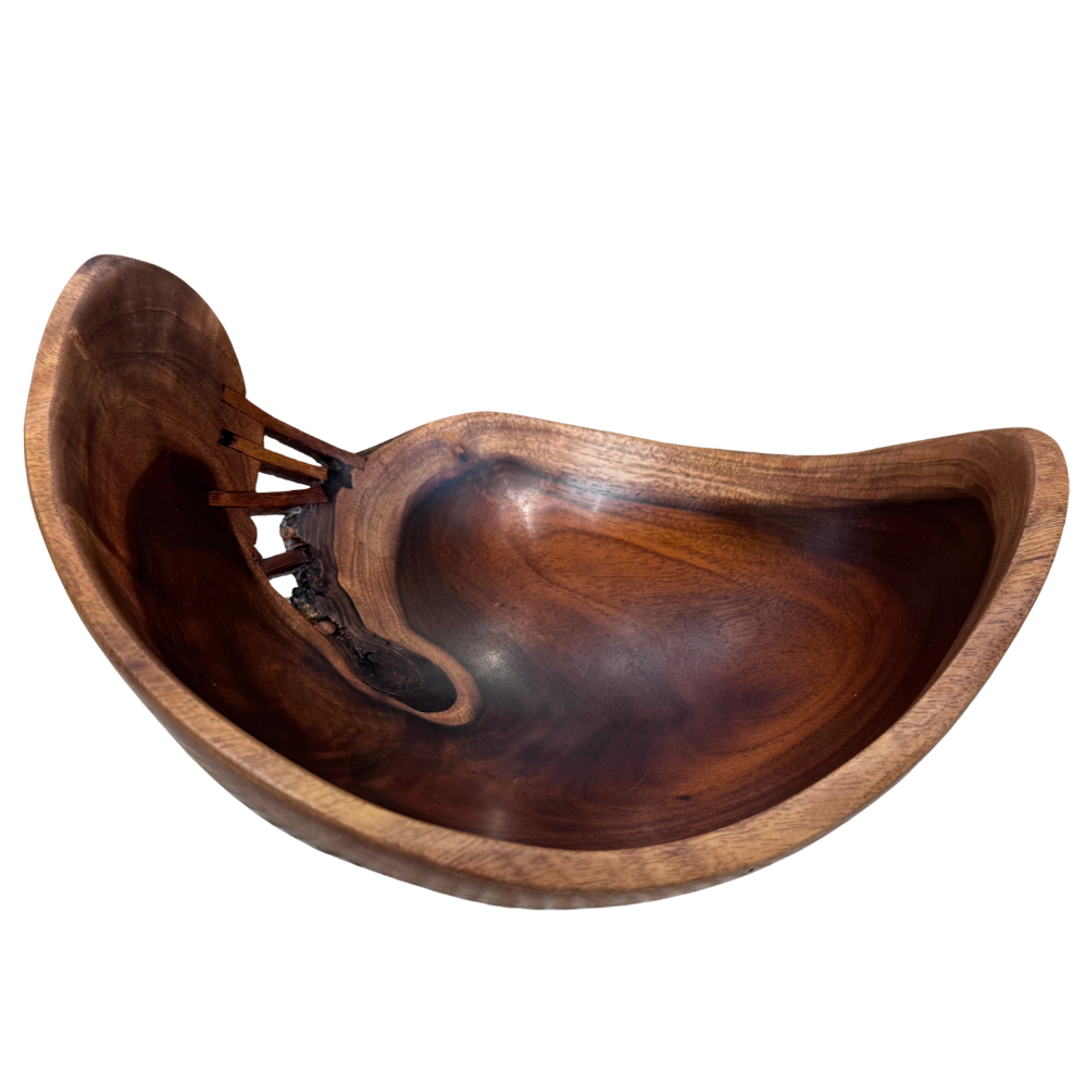 Aaron Hammer Milo Bowl with Koa Stitches – Hand Turned by Aaron Hammer (8″)