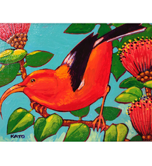 Gary Kato Iiwi 5×7 Original Acrylic Painting by Gary Kato