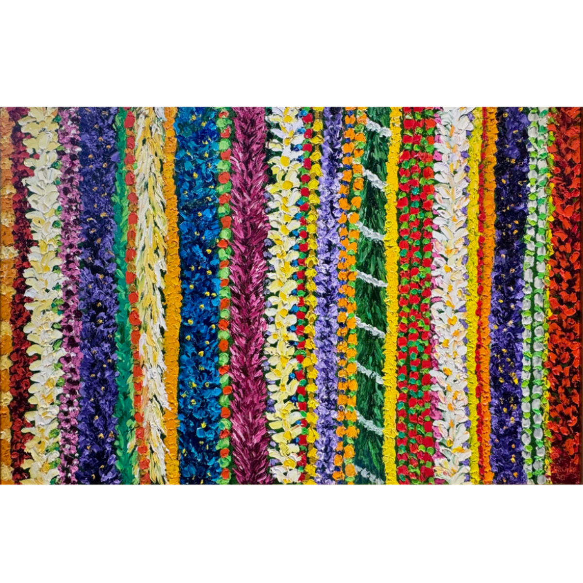 Ed Furuike Aloha Pumehana – 24x36 Framed Original Oil Painting by Ed Furuike