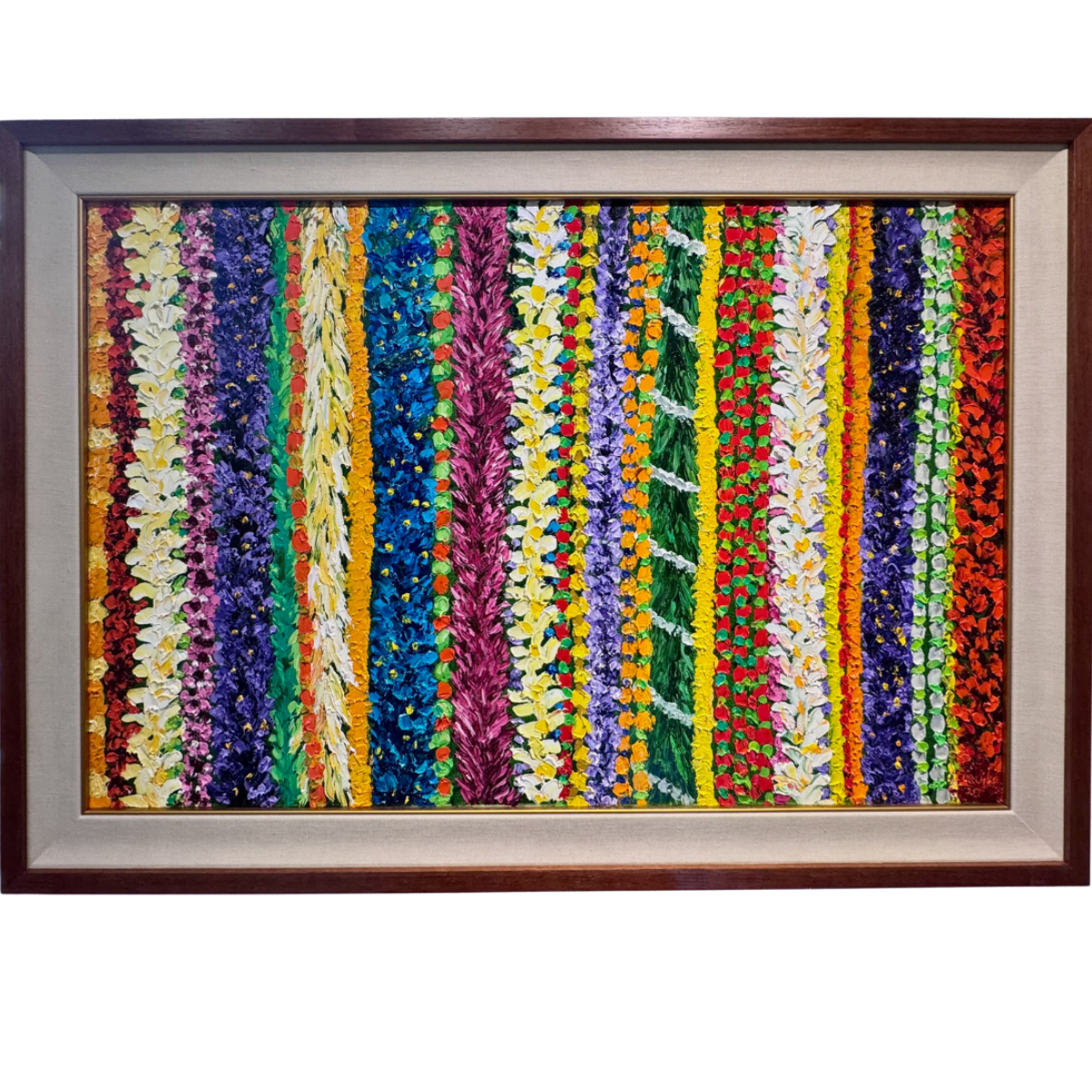 Ed Furuike Aloha Pumehana – 24x36 Framed Original Oil Painting by Ed Furuike