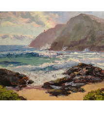 Lynne Boyer Makapuʻu Vibrance – 16x20 Original Oil Painting by Lynne Boyer, Deluxe Wood Frame | Magnolia Hawaii