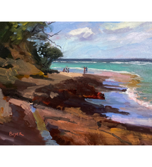 Lynne Boyer Just Around the Corner – Original Oil Painting by Lynne Boyer | Magnolia Hawaii