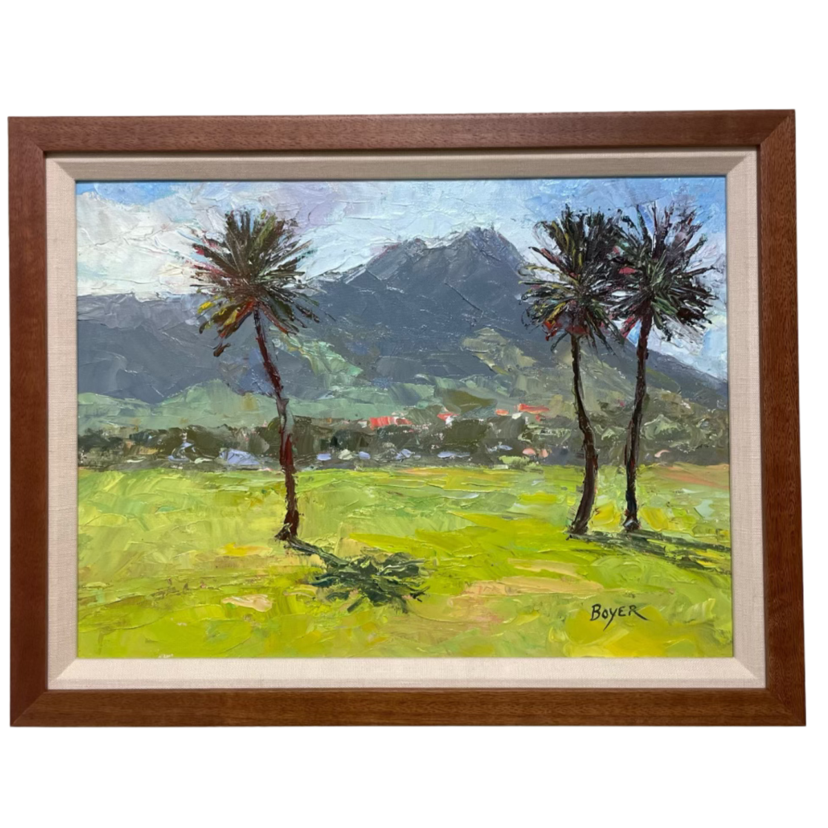 Lynne Boyer Diamond Head Morning Walk – Original Oil Painting by Lynne Boyer | Magnolia Hawaii