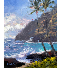 Lynne Boyer Makapuʻu Moment – Original Oil Painting by Lynne Boyer | Magnolia Hawaii