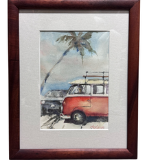 Dwayne Adams “My ‘65” Framed Original Watercolor by Dwayne Adams | Hawaiʻi Art | Magnolia Hawaii
