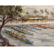 Dwayne Adams Regatta – Framed Original Watercolor by Dwayne Adams (16×20)