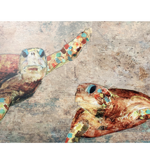 John Baran HONU PAIR, 9X12 PRINT ON WOOD