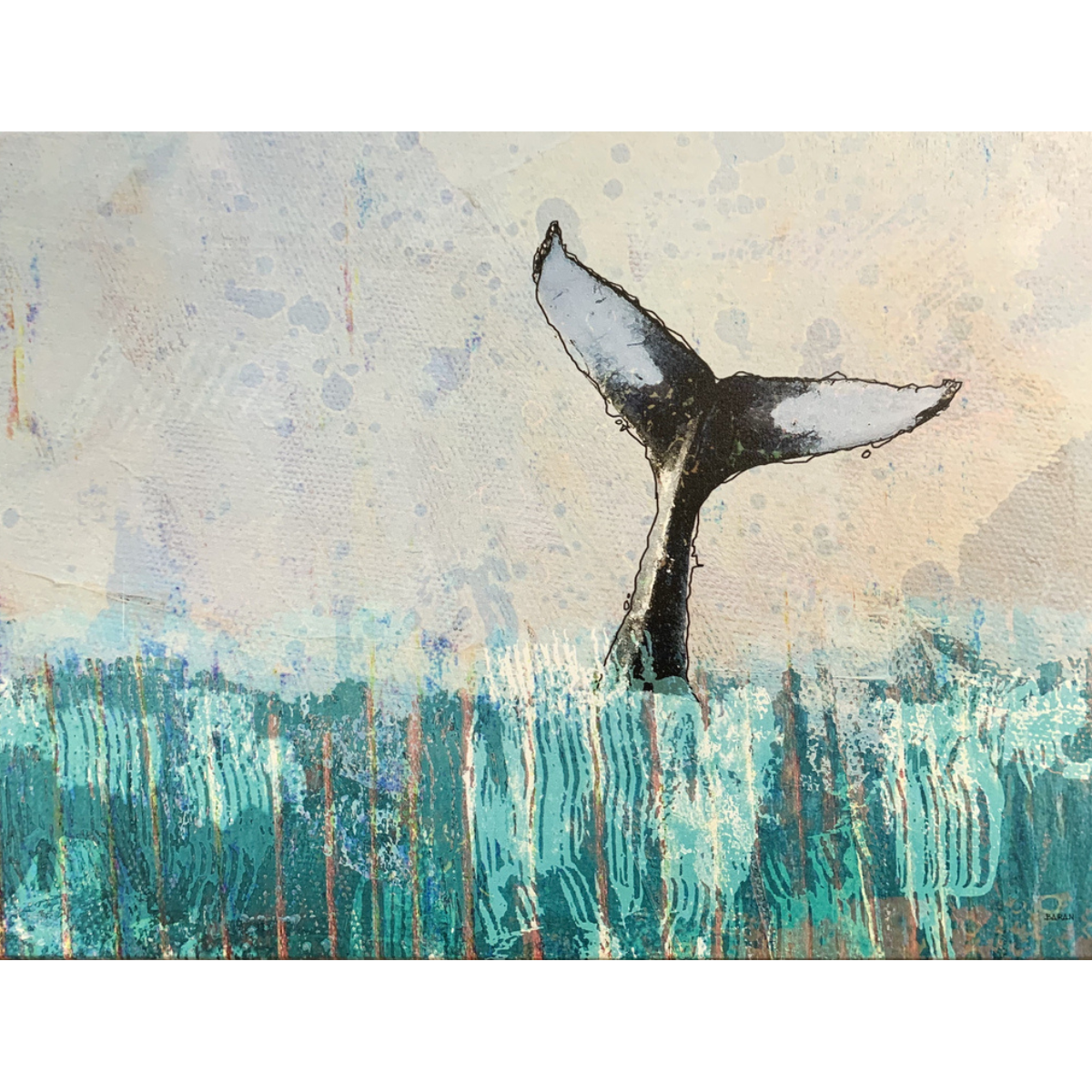 John Baran SOLO FLUKE, 9X12 PRINT ON WOOD