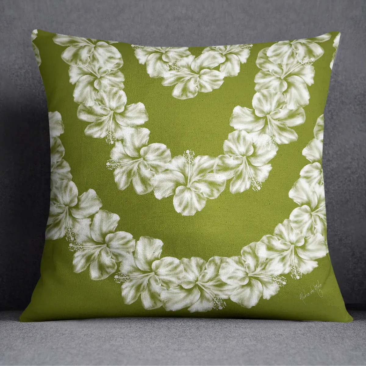 Aloha de Mele PILLOWCASE: SUMMER GREEN