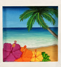 Stephanie Boinay 2022 MINI PAINTING #8, 6X6 ACRYLIC ON WOOD, FRAMED