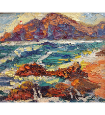 Mark Brown Mark Brown Makapuʻu Original Oil Painting Framed 8 x 10