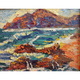 Mark Brown Mark Brown Makapuʻu Original Oil Painting Framed 8 x 10
