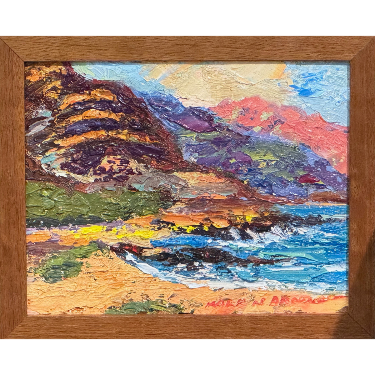 Mark Brown Yokohama, 8x10 Original Oil Painting, Framed