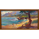 Mark Brown Mark Brown Pounders Beach Oil Painting Framed 12 x 24