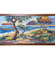 Mark Brown “Waimanalo” Framed Original Oil Painting by Mark Brown | Plein Air Hawaiʻi Art | Magnolia Hawaii