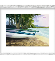 Matt Coffman Matt Coffman Nalo Sunset Original Watercolor Painting Framed