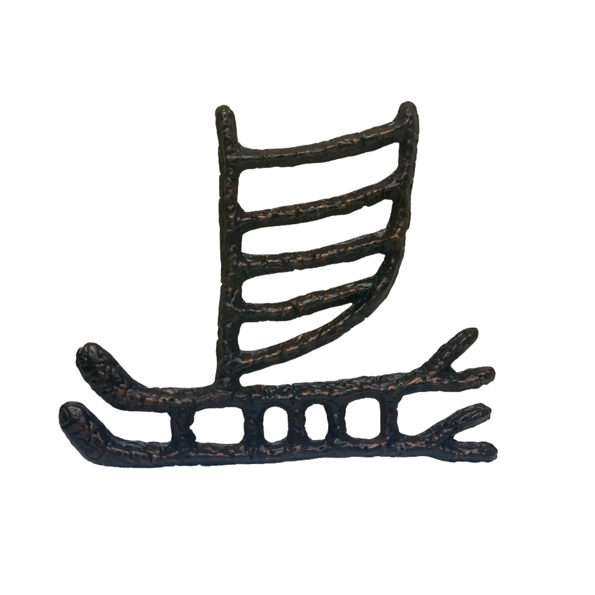 Scott Green DOUBLE HULL CANOE, ALUMINUM WALL HANGING, APPROX. 18” X 14.5”