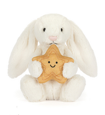 Jellycat Cream Bunny with Star Plush by Jellycat