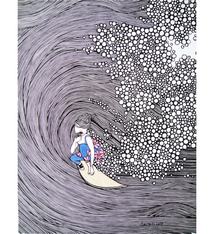 Kris Goto Barrel, 11”x14” Matted Art Print