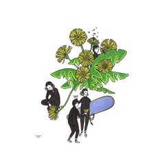 Kris Goto Dandelion, 11”x14” Matted Art Print