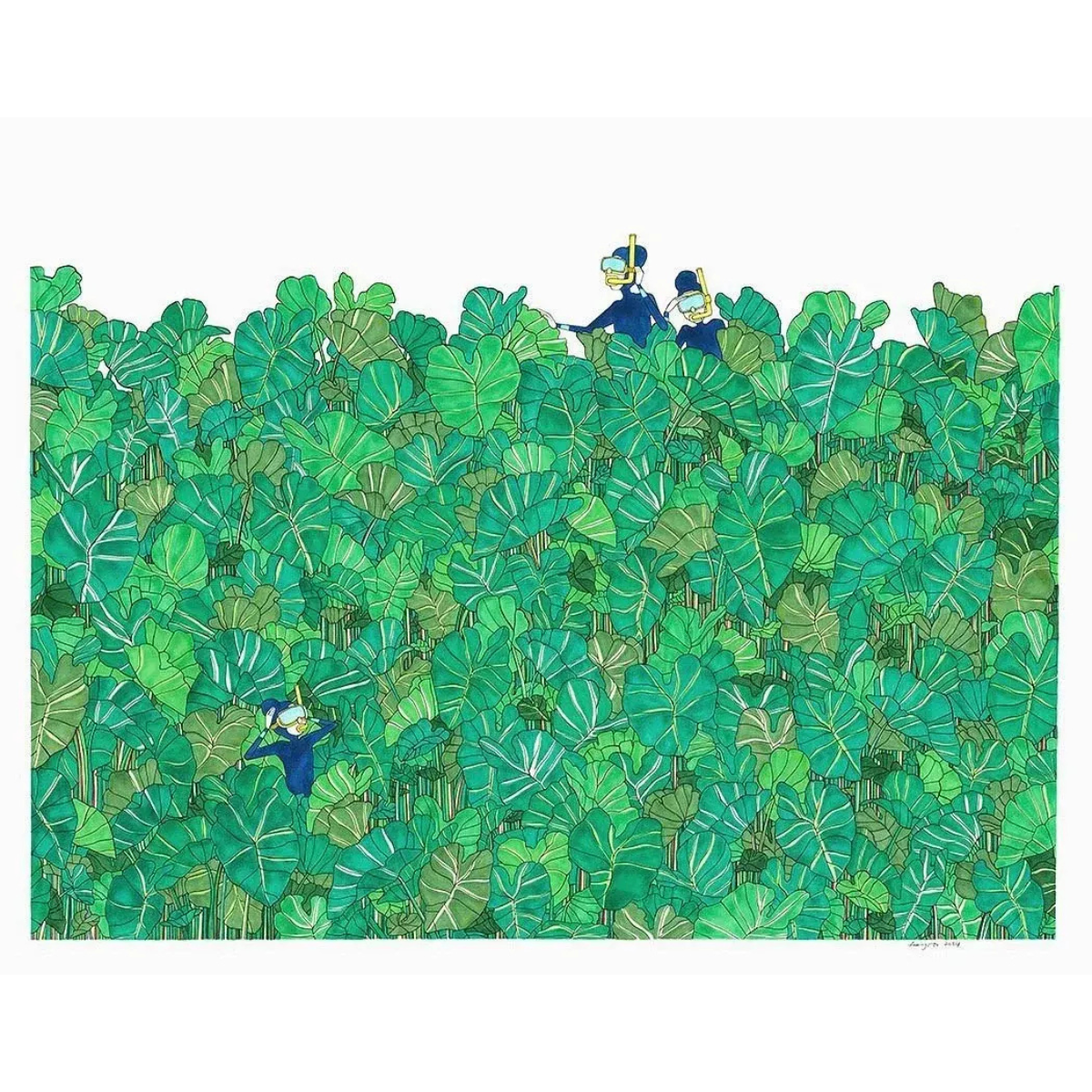 Kris Goto Kalo Diving – 16x20 Art Print by Kris Goto | Natural Habitat Series | Magnolia Hawaii