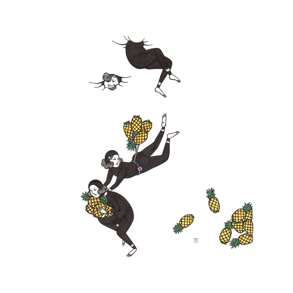 Kris Goto Pine Train, 11”x14” Matted Art Print