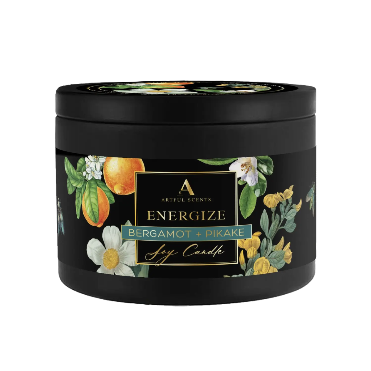Artful Scents ENERGIZE CANDLE-BERGAMOT AND JASMINE 80Z