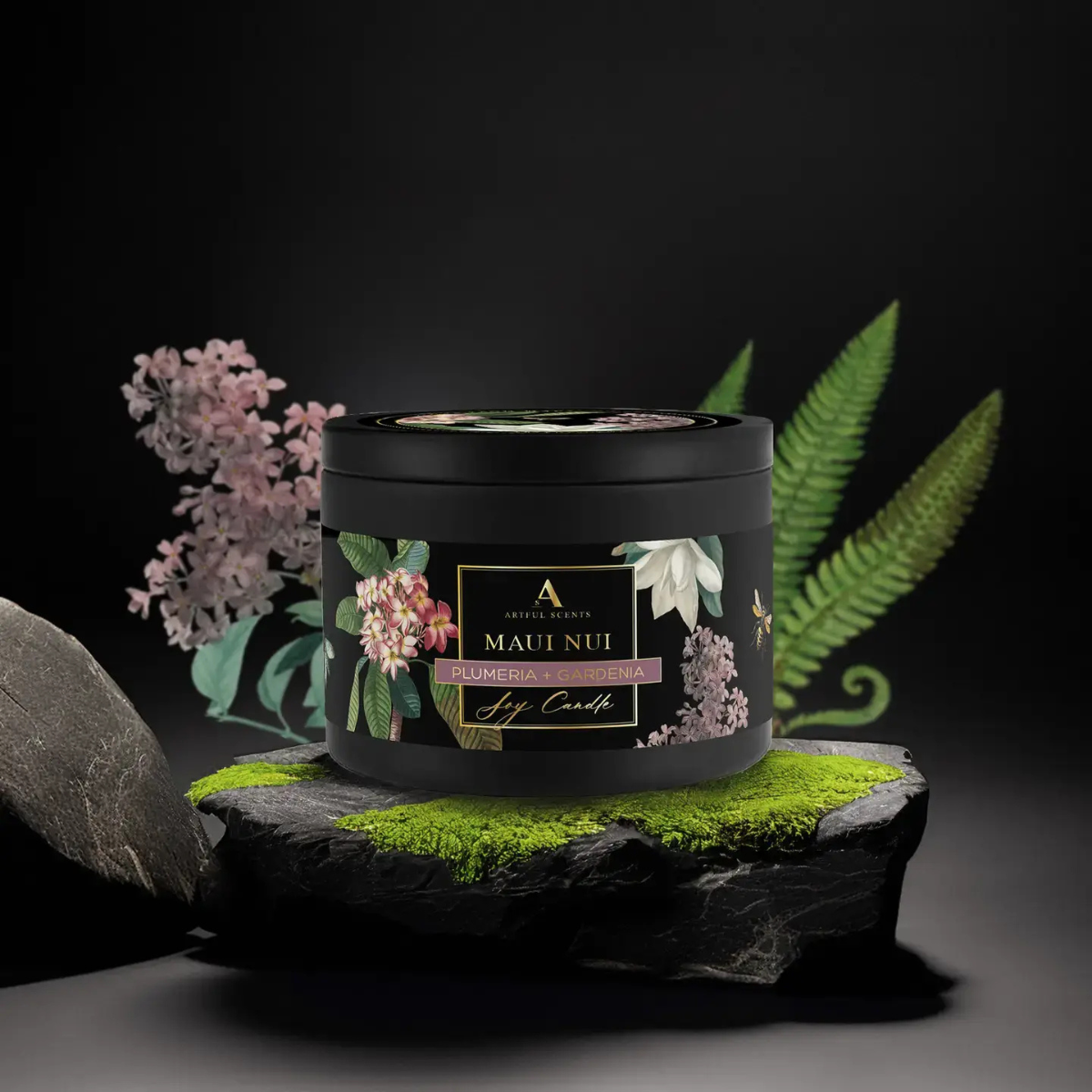 Artful Scents MAUI NUI CANDLE-PLUMERIA AND GARDENIA 80Z