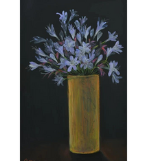 Pegge Hopper AGAPANTHUS, 11X14 PRINT ON PAPER WITH BACKING