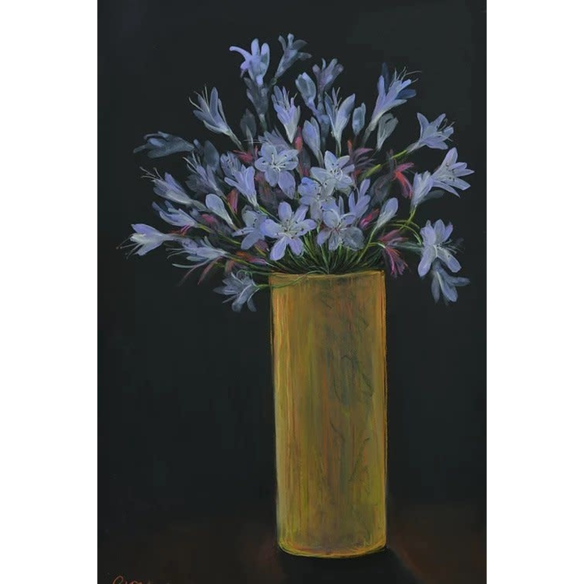 Pegge Hopper AGAPANTHUS, 11X14 PRINT ON PAPER WITH BACKING