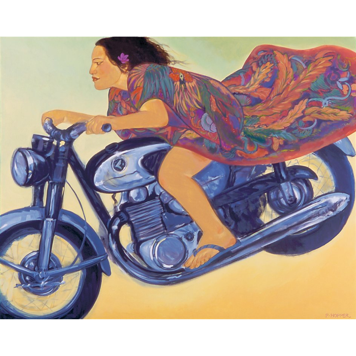 Pegge Hopper FLYING TITA, 11X14 PRINT ON PAPER WITH BACKING