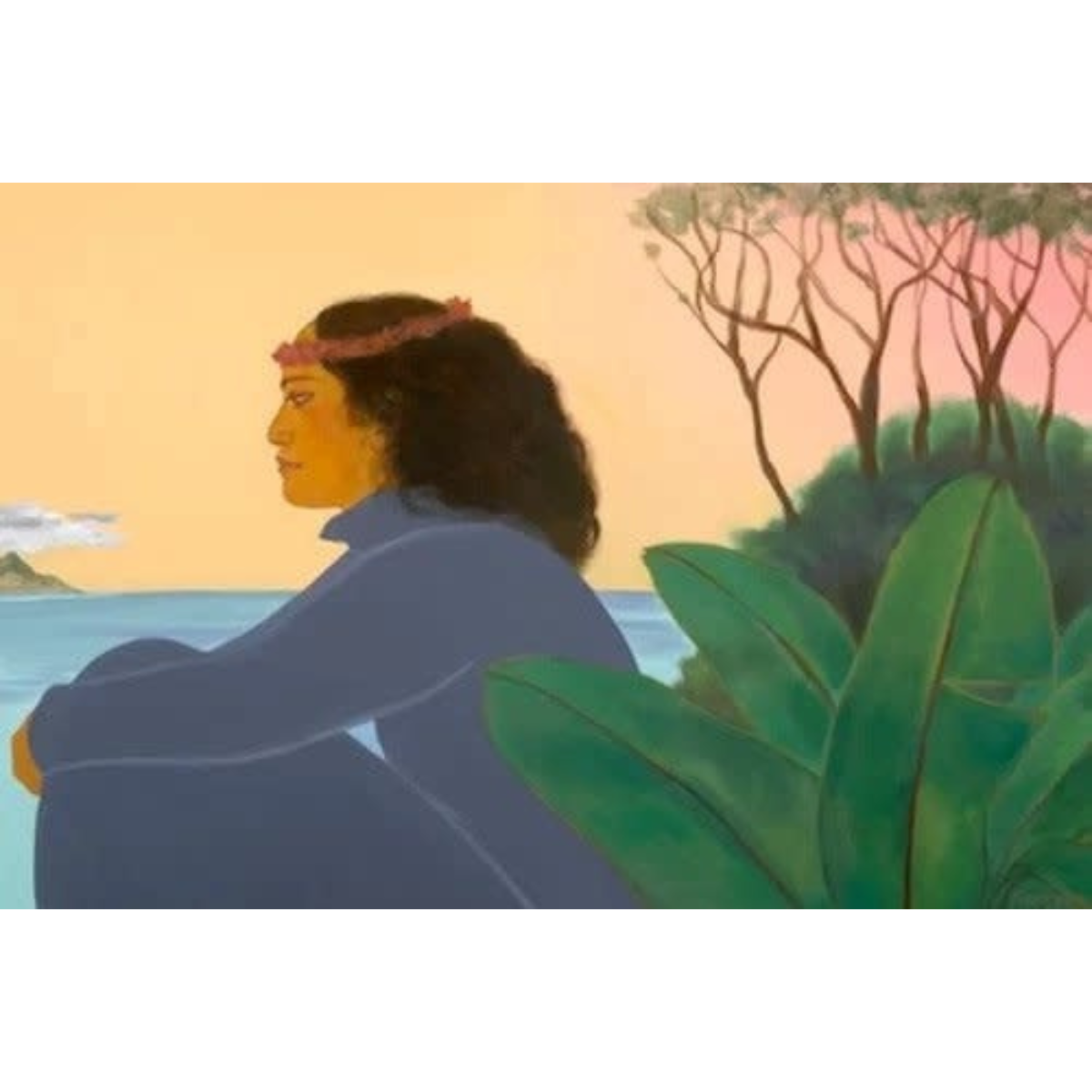 Pegge Hopper HE ALOHA NO O HONOLULU, 11X14 PRINT ON PAPER WITH BACKING