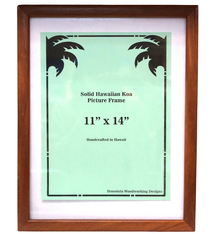 Honolulu Woodworking Designs Solid 11x14 Koa Wood Frame – Genuine Hawaiian Koa