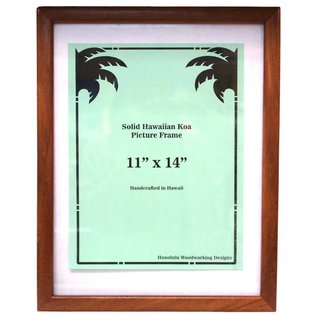 Honolulu Woodworking Designs Solid 11x14 Koa Wood Frame – Genuine Hawaiian Koa