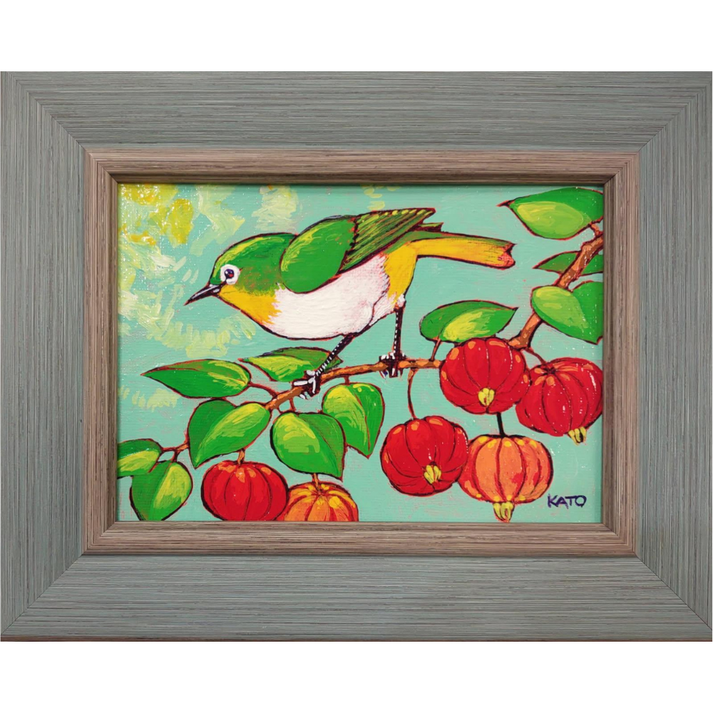 Gary Kato Mejiro – Framed Original Acrylic Painting by Gary Kato (5×7)