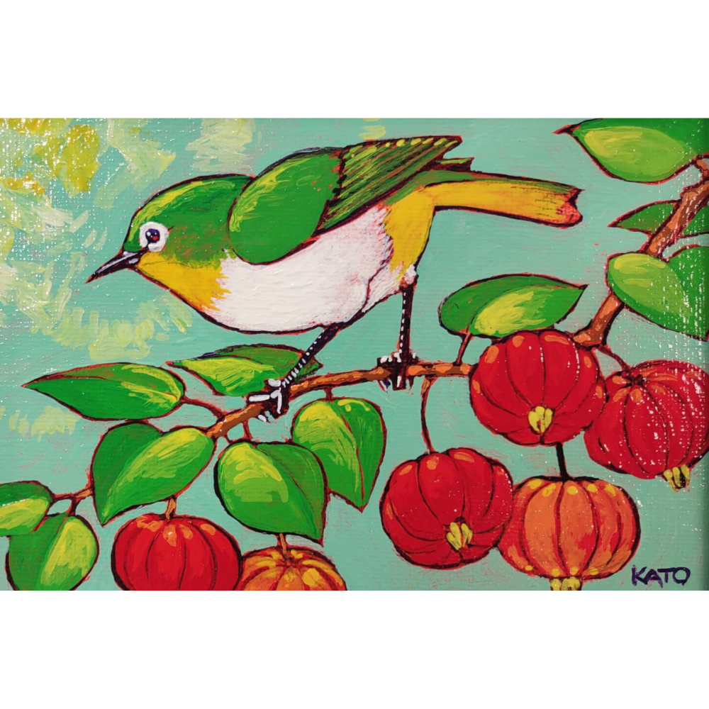 Gary Kato Mejiro – Framed Original Acrylic Painting by Gary Kato (5×7)