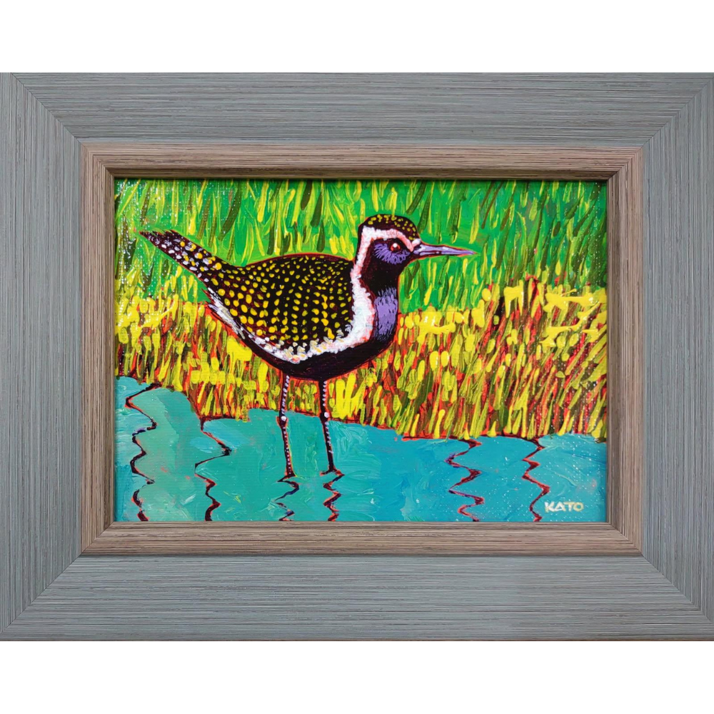 Gary Kato Kolea – Framed Original Acrylic Painting by Gary Kato (5×7)