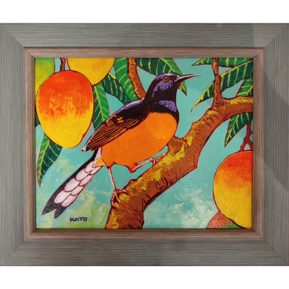 Gary Kato White-rumped Shama – Original Acrylic Painting by Gary Kato (8×10)