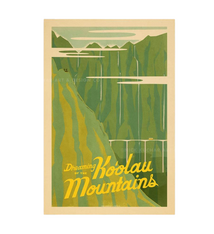 Nick Kuchar Koolau Mountains Oahu 12×18 Retro Print by Nick Kuchar