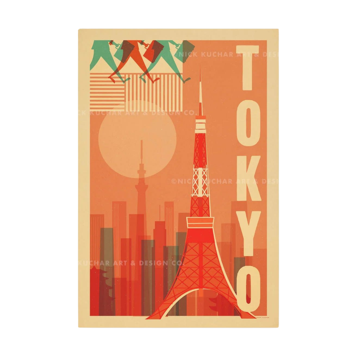 Nick Kuchar 12X18 RETRO HAWAII TRAVEL PRINT: TOKYO