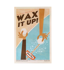 Nick Kuchar 12X18 RETRO HAWAII TRAVEL PRINT: WAX IT UP
