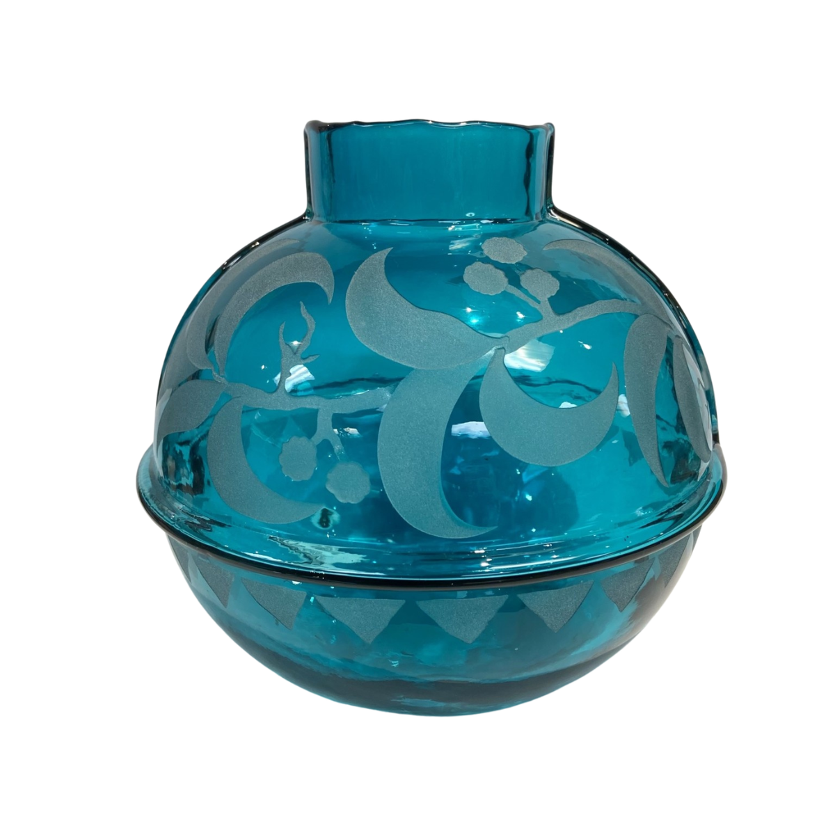 Heather Mettler Turquoise Buoy Vase with Koa by Heather Mettler